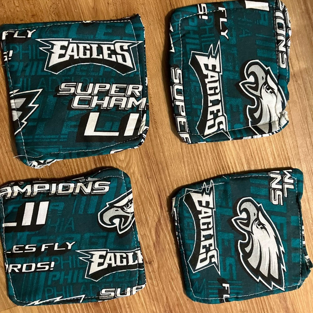 Set of four eagles coasters